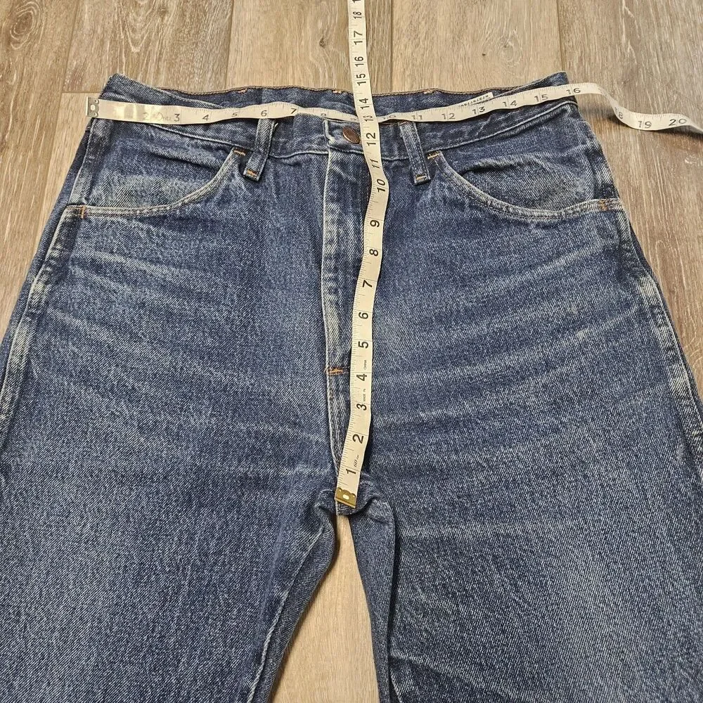 Rustler Wrangler Vintage Relaxed Fit Straight Leg Denim Blue Jeans Men's 34 X 34